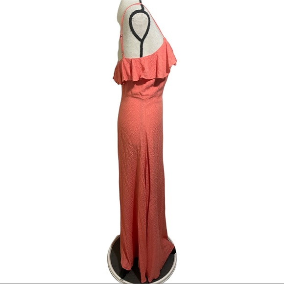 1 state womens ruffle top maxi dress Rayon size 4. Pink. - Picture 4 of 13